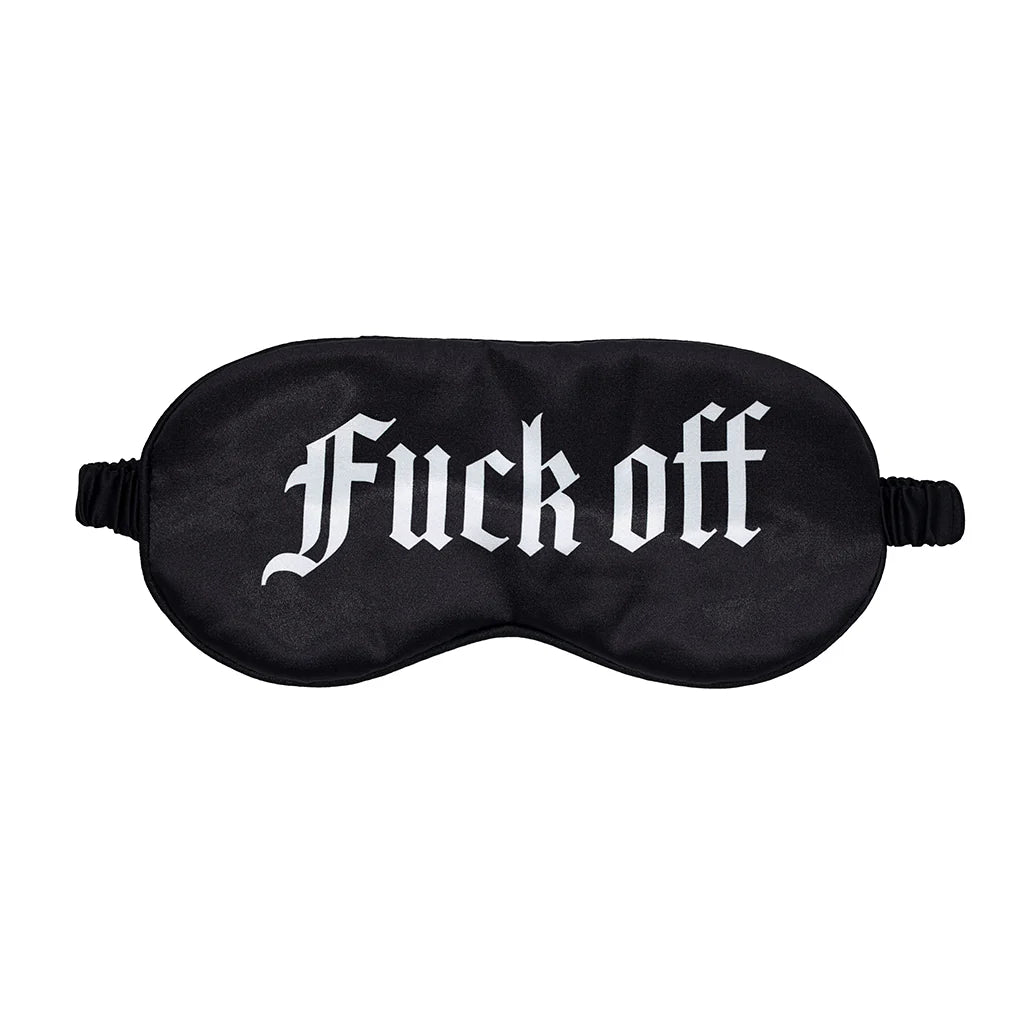 Ouch! Satin Mask Blindfold With Fuck Off Printed Message