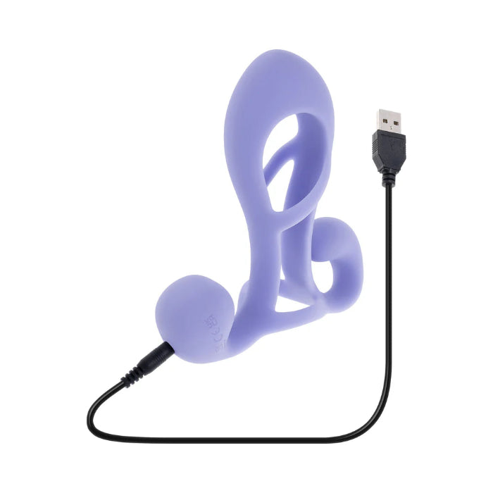 Playboy Fantasy Cage Rechargeable Vibrating Wearable Silicone Penis Enhancer 