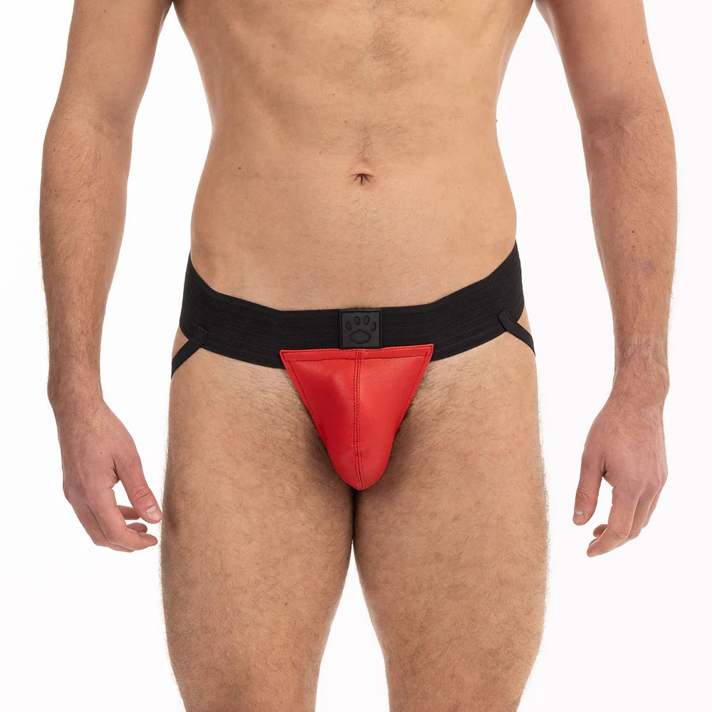 Prowler RED Leather Pouch Jock