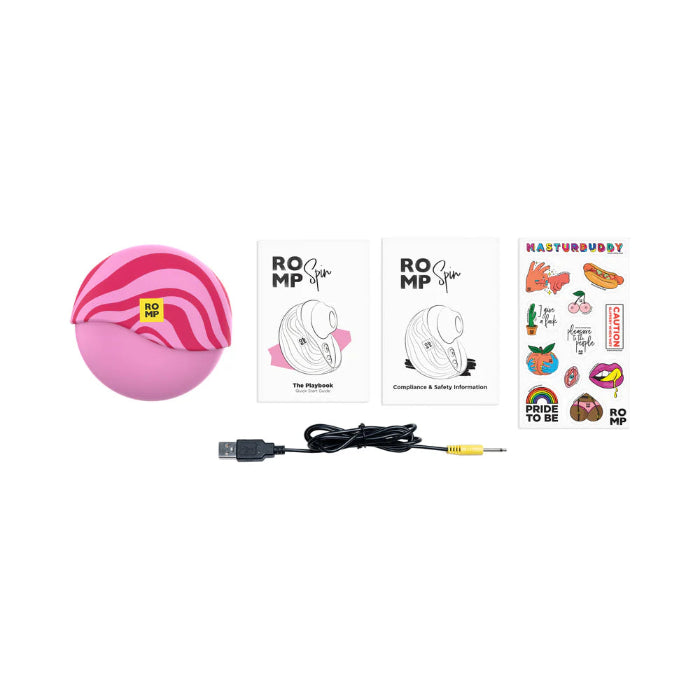 ROMP Spin Travel Rechargeable Pleasure Air Stimulator With Travel Cover
