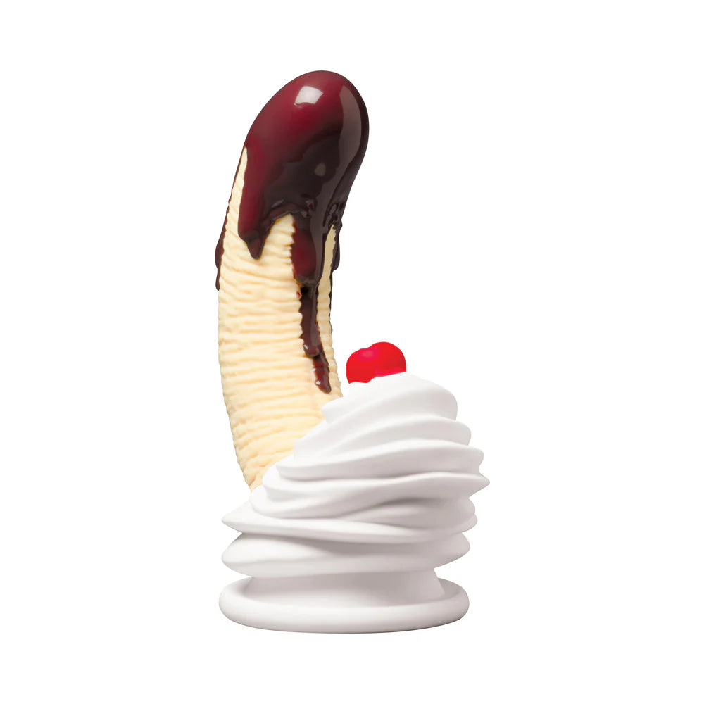 Simply Sweet Chocolate Dipped Banana Split Silicone Dildo With Suction Cup