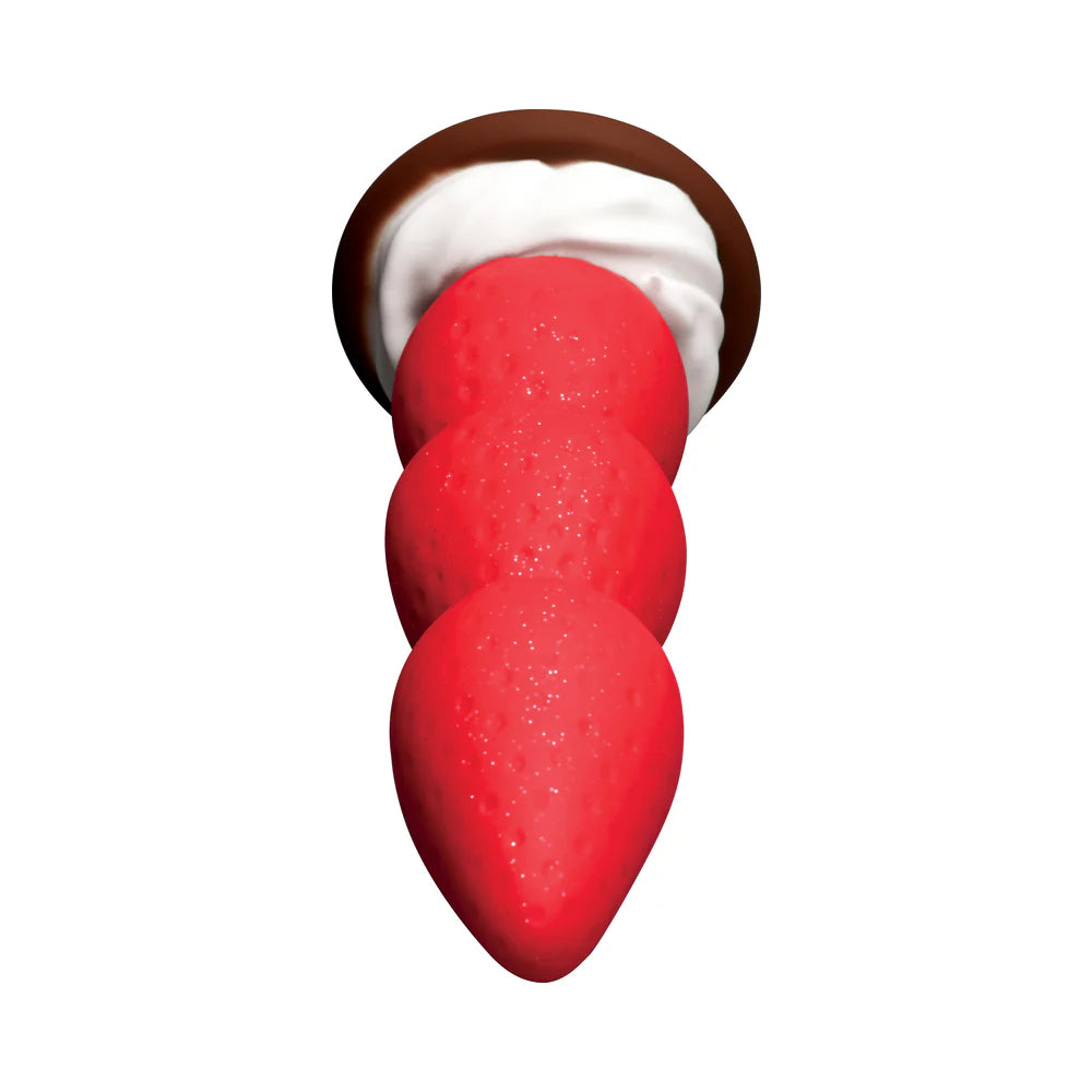 Simply Sweet Strawberry Sweet Cream Silicone Dildo With Suction Cup