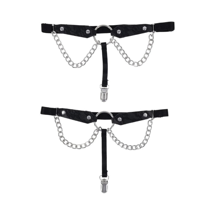 Sportsheets Sex & Mischief Adjustable Chain Lace Garters 