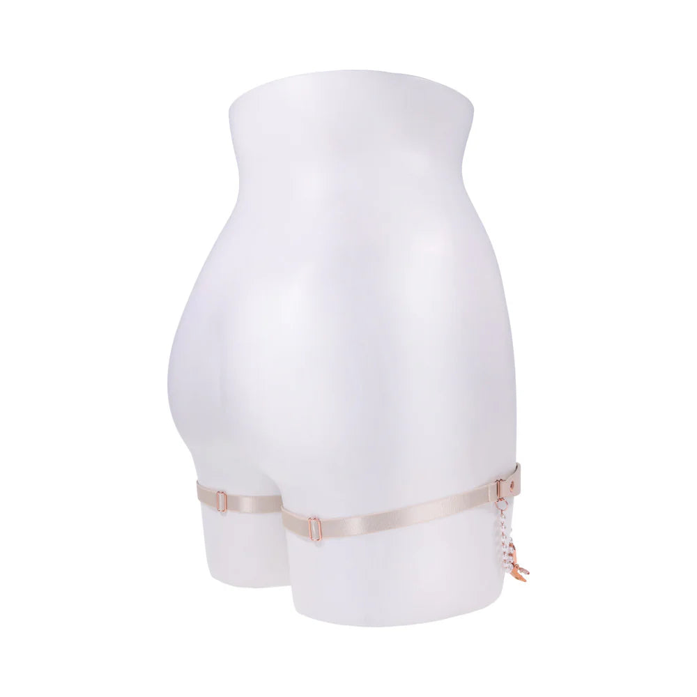 Sportsheets Sex & Mischief Peaches 'n CreaMe Adjustable Pearl Garters