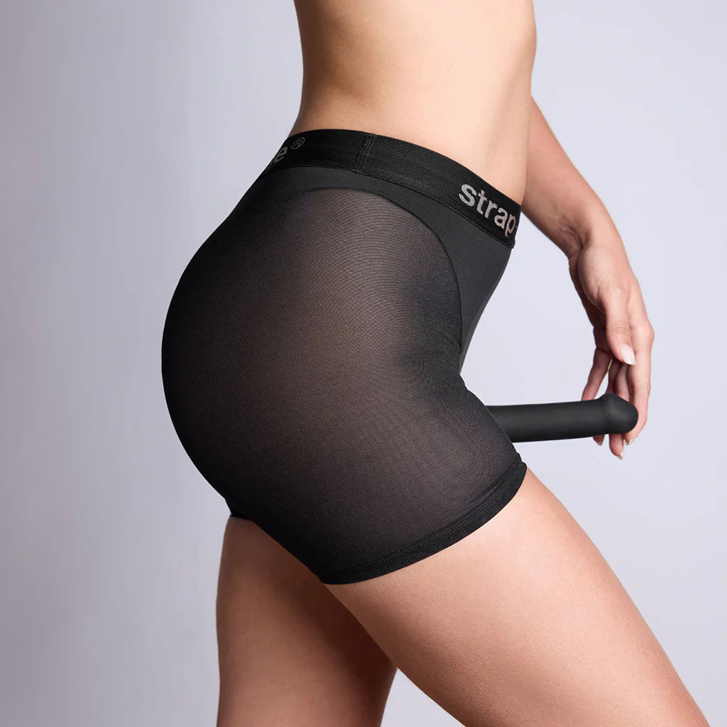 Strap-On-Me Harness Lingerie Halo Breathable Short Style Strap-On Harness With Pleated Back