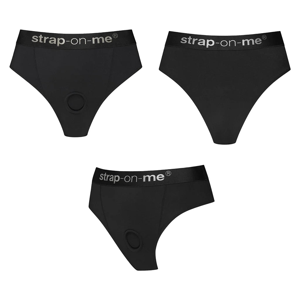 Strap-On-Me Harness Lingerie Idole Breathable High Cut Cheeky Brief Style Strap-On Harness