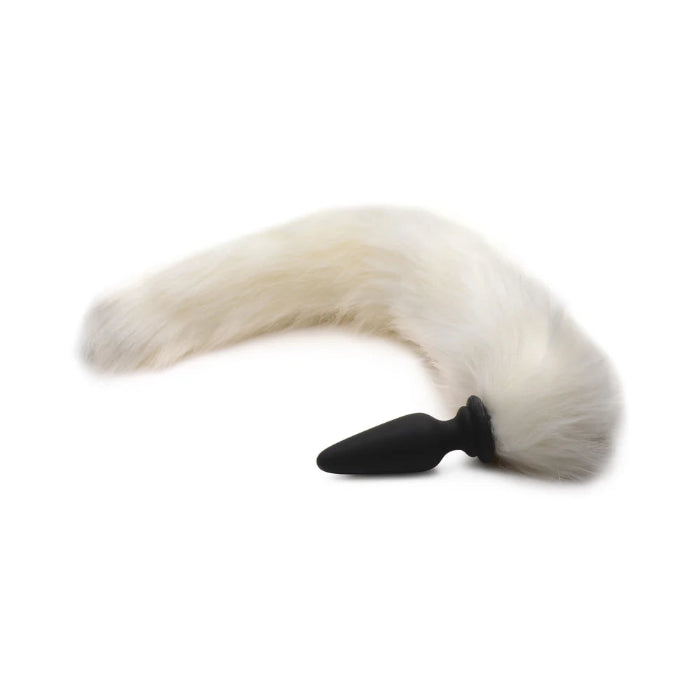 Tailz Snap-On Interchangeable White Fox Tail For Interchangeable Tail Butt Plug