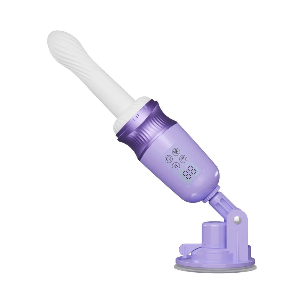 Temptasia Violet Vixen Rechargeable Warming Vibrating Thruster With Suction Cup