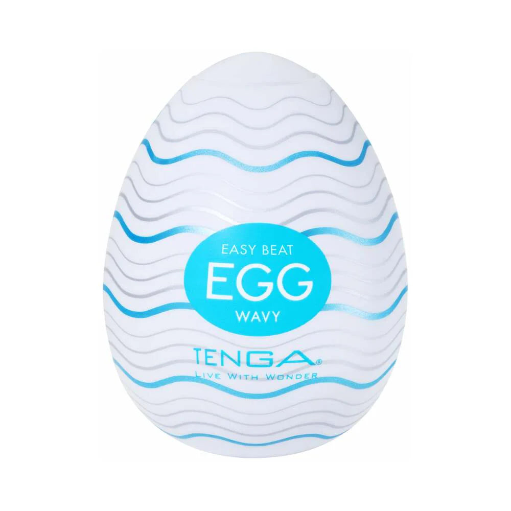 Tenga Egg Wavy Texture Stretchy Disposable Travel Sized Masturbation Sleeve