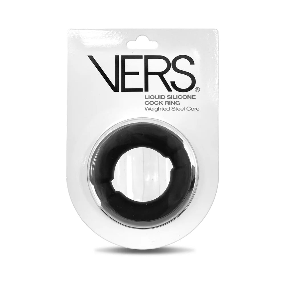 VERS Steel Weighted Liquid Silicone Cock Ring With Inner Weighted Steel Ring