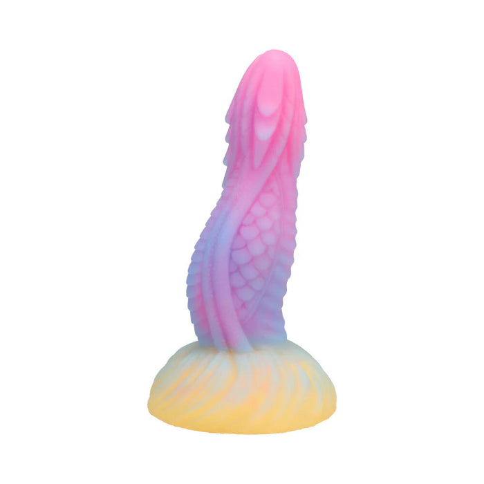 Vac-U-Lock x Fantasy Fuckers  Glow-in-the-Dark Dragon's Tongue Textured Fantasy Shaped Silicone Dildo