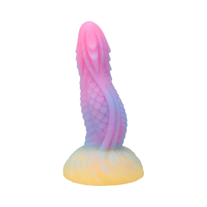 Vac-U-Lock x Fantasy Fuckers  Glow-in-the-Dark Dragon's Tongue Textured Fantasy Shaped Silicone Dildo