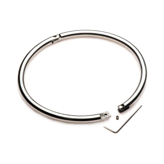 XR Brands Master Series Possession Stainless Steel Infinity Locking Collar Great For Long-Term Wear