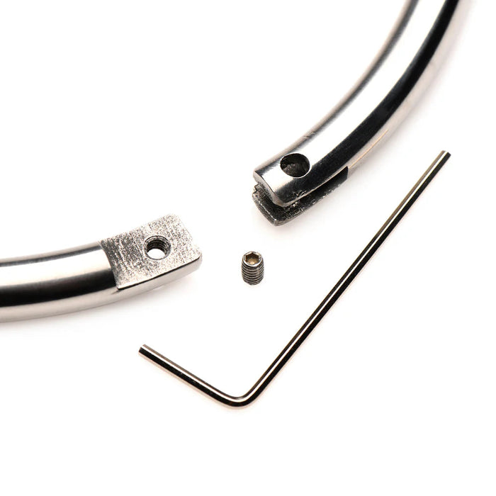 XR Brands Master Series Possession Stainless Steel Infinity Locking Collar Great For Long-Term Wear