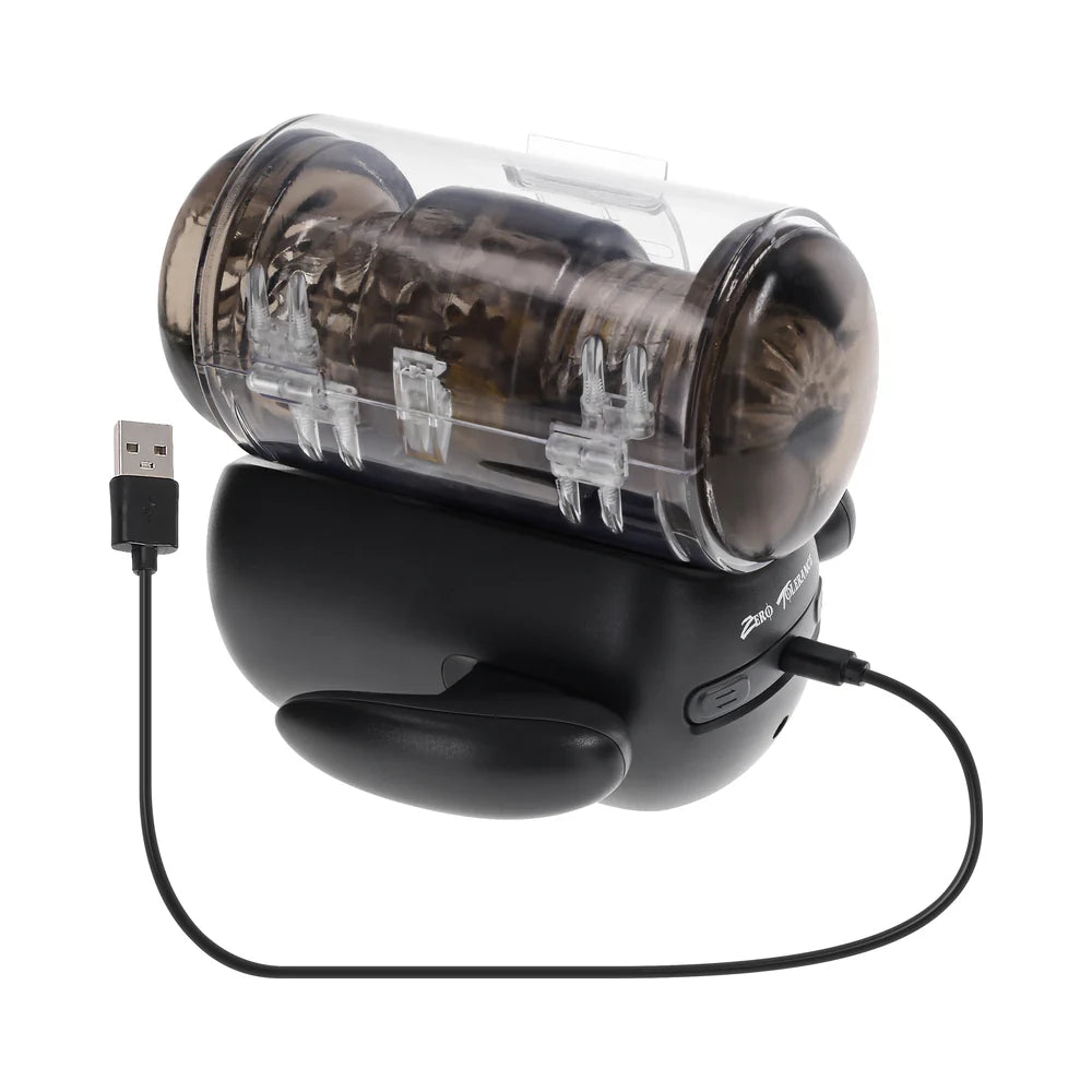 Zero Tolerance Hold Me Tight Stroker Warming Automatic Thrusting and Vibrating Stroker With Handles and Phone Mount