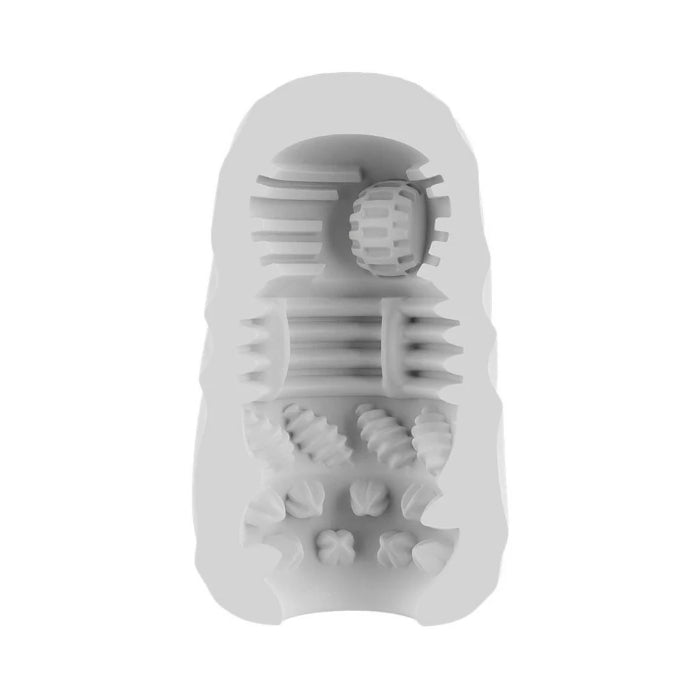 Adam & Eve Stroke & Go Squishy Silicone Reversible Textured Masturbator with Storage Case