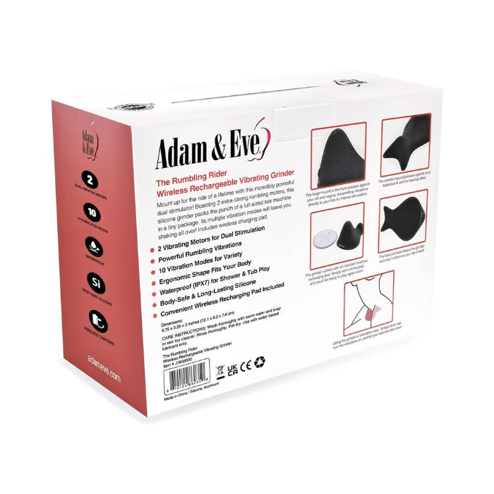 Adam & Eve The Rumbling Rider Rechargeable Vibrating Silicone Grinding Pad