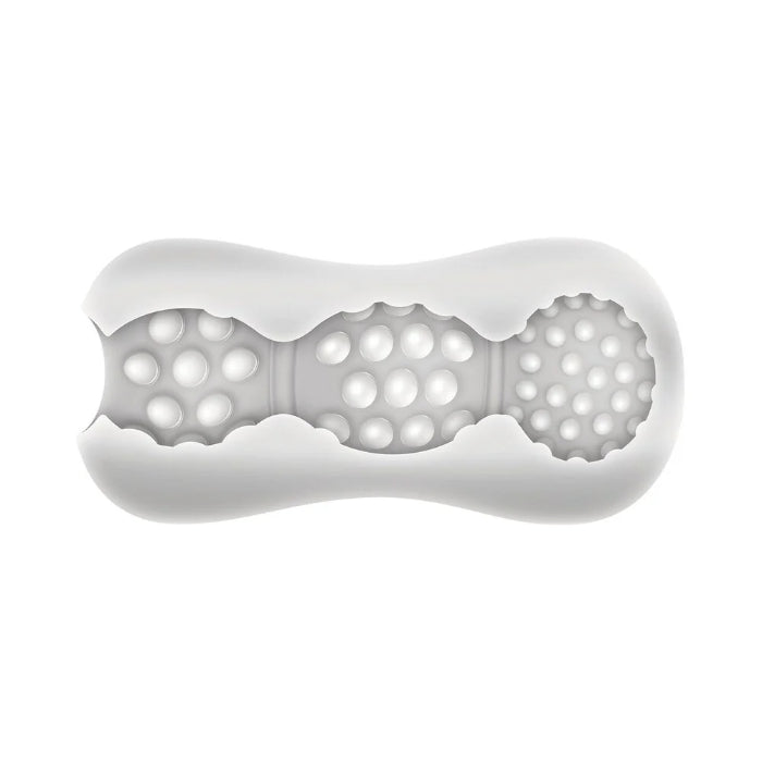 Adam & Eve Triple Chamber Ball Drainer Stretchy Textured Closed Ended See Through Stroker