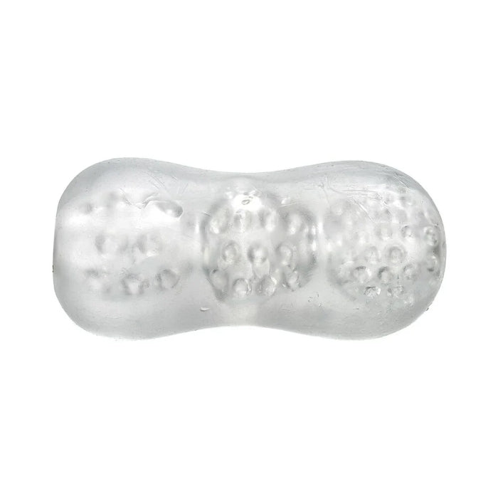 Adam & Eve Triple Chamber Ball Drainer Stretchy Textured Closed Ended See Through Stroker