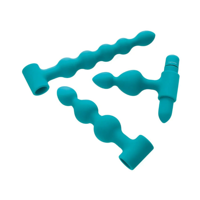 Adam & Eve Vibrating Bumpy Bead Silicone Flexible Anal Bead Set