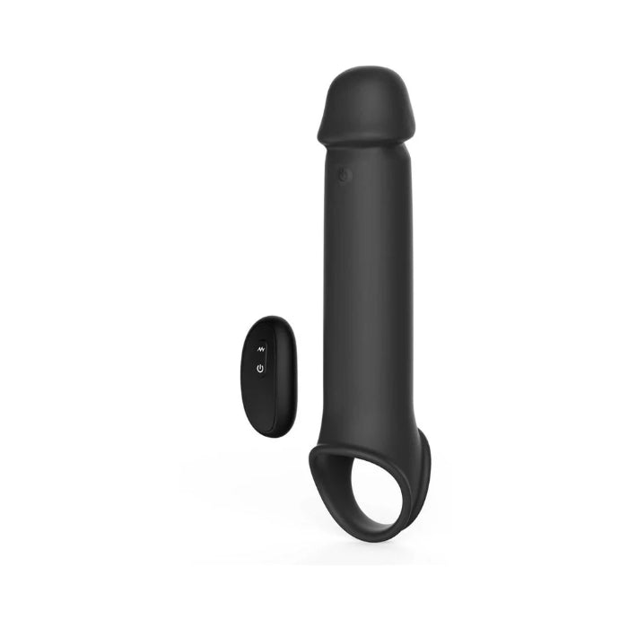 Adam & Eve XL Silicone Vibrating Penis Extension with Remote Control And Ball Strap For Security