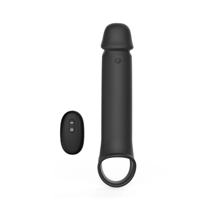 Adam & Eve XL Silicone Vibrating Penis Extension with Remote Control And Ball Strap For Security