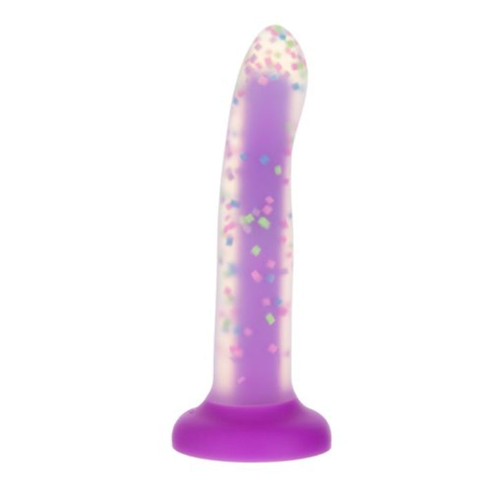 Addiction Rave Party Marty Glow-In-The-Dark Confetti Design Bendable Suction Cup Harness Compatible Dildo
