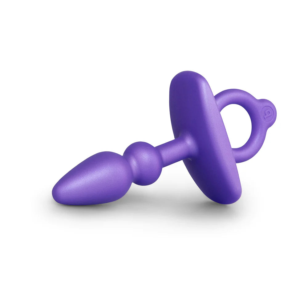 b-Vibe Butties Dart Rounded Tip Anal Plug With Ergonomic Finger Ring