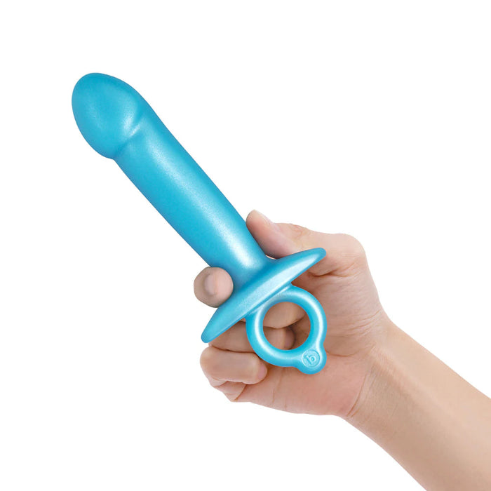 b-Vibe Butties Lil Dil Silicone Penis Shaped Anal Plug With Ergonomic Finger Ring
