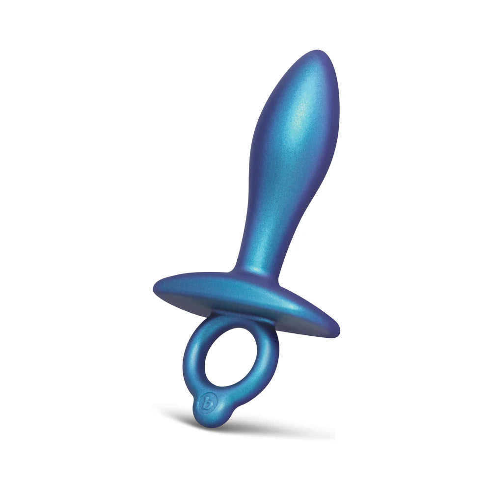 b-Vibe Butties Slide Sphere Shape Anal Plug With Ergonomic Finger Ring And Tapered Neck