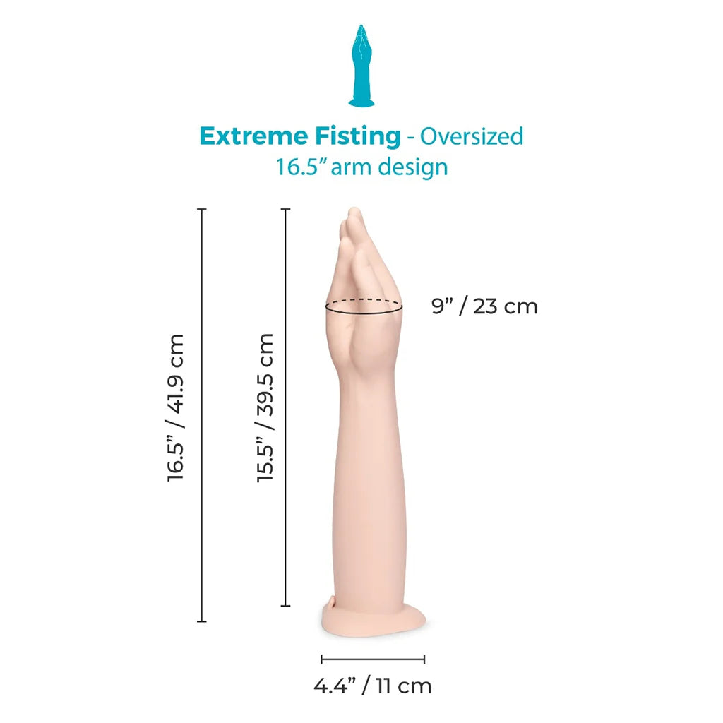 b-Vibe Silicone Hand Fisting Dildo Realistic Girthy Strap-On Harness Compatible Silicone Dildo