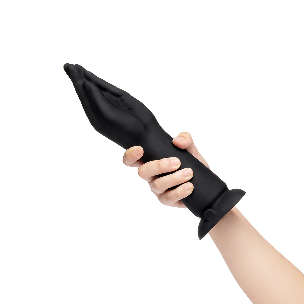 b-Vibe Vibrating Rechargeable Silicone Hand Fisting Dildo Realistic Girthy Strap-On Harness Compatible Dildo