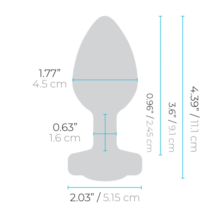 b-Vibe Vibrating Remote Control Jeweled Butt Plug L/XL