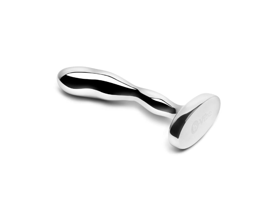 b-Vibe Stainless Steel Weighted Curved Prostate Plug