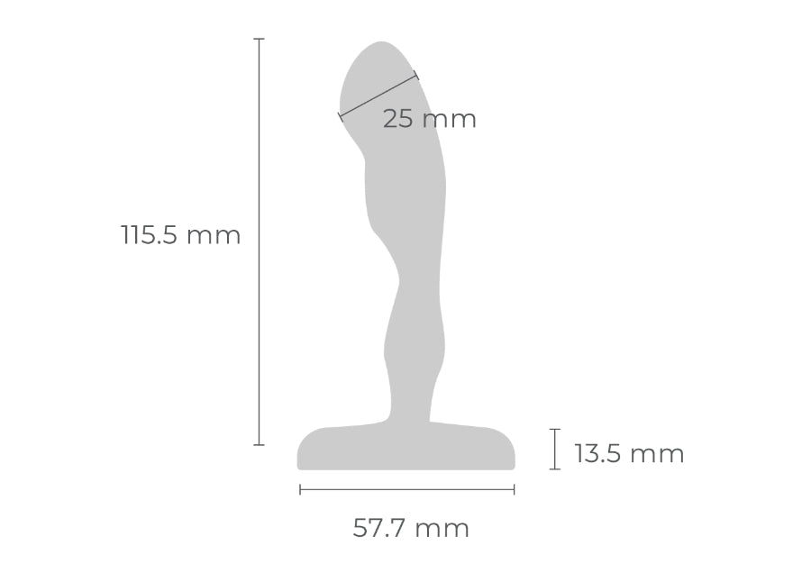 b-Vibe Stainless Steel Weighted Curved Prostate Plug