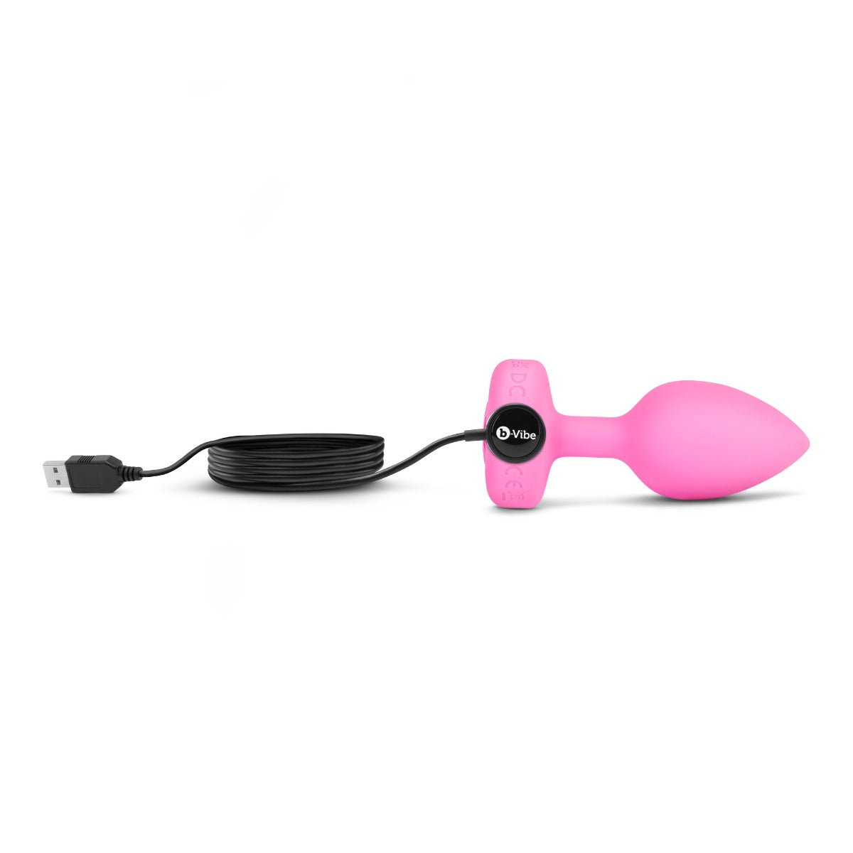 b-Vibe Small Vibrating Heart Rechargeable Remote-Controlled Butt Plug with Heart-Shaped Jewel Base