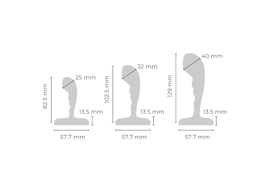 b-Vibe Stainless Steel Prostate 3 Piece Weighted Training Set