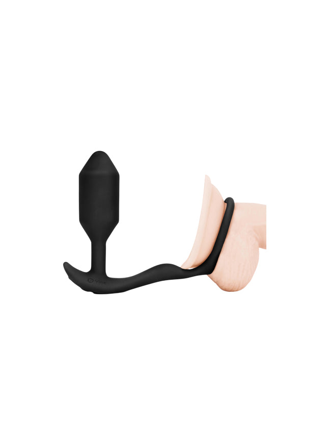 b-Vibe Vibrating Medium Snug & Tug Weighted Plug and Ring