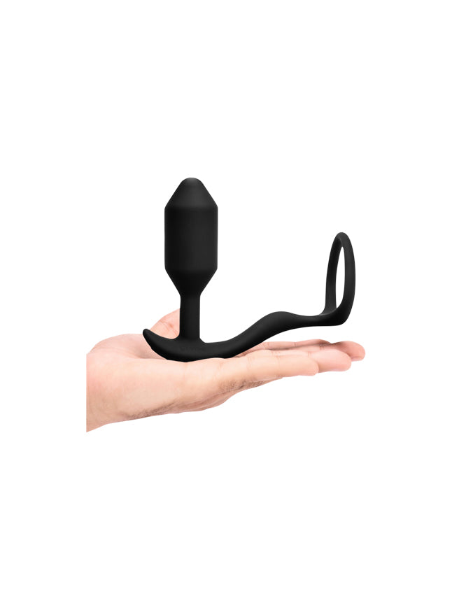 b-Vibe Vibrating Medium Snug & Tug Weighted Plug and Ring