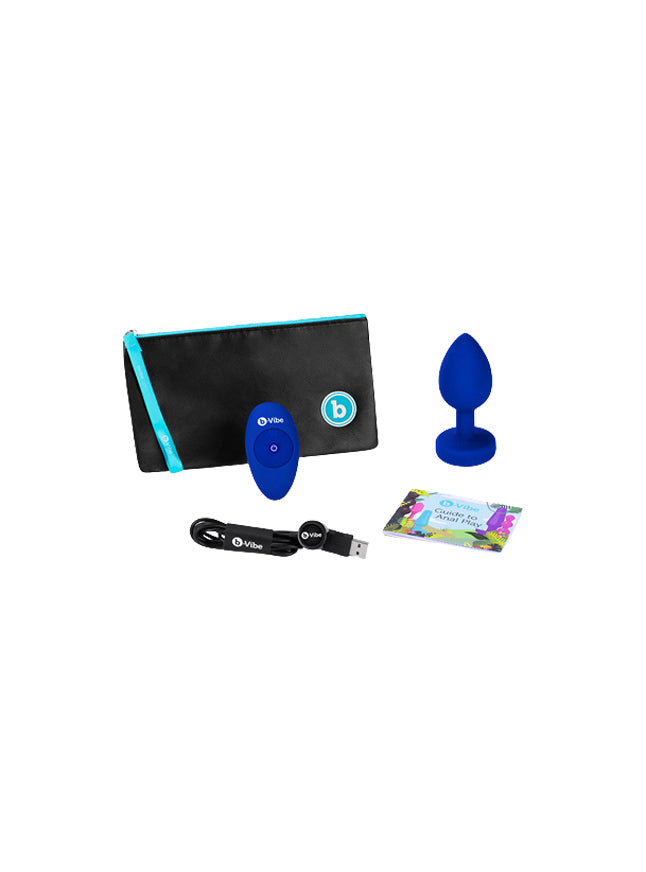b-Vibe Vibrating Remote Control Jeweled Butt Plug L/XL