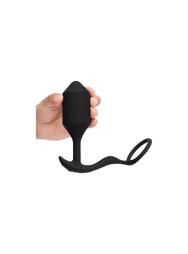 b-Vibe Vibrating XL Snug & Tug Weighted Plug and Ring