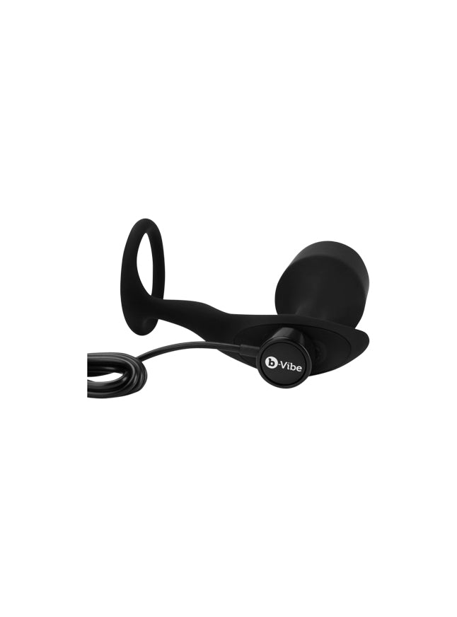 b-Vibe Vibrating XL Snug & Tug Weighted Plug and Ring