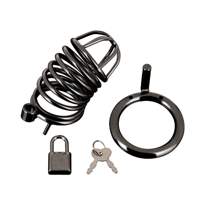 Blue Line Deluxe Metal Lockable Chastity Cage