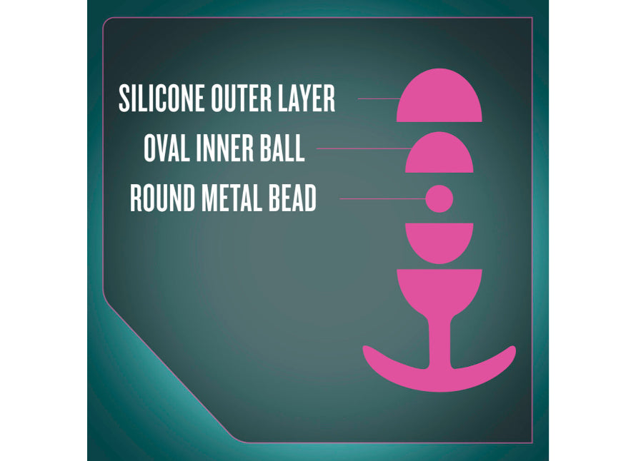 Blush Anal Adventures Matrix Nebula Plug Small Silicone Weighted Rumbly Butt Plug