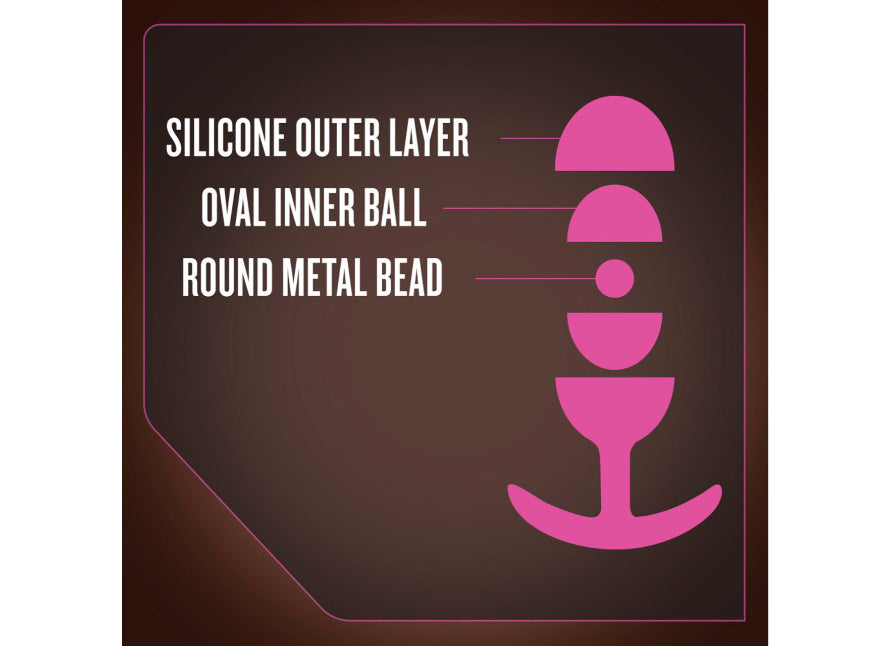 Blush Anal Adventures Matrix Neutron Plug Medium Silicone Weighted Rumbly Butt Plug