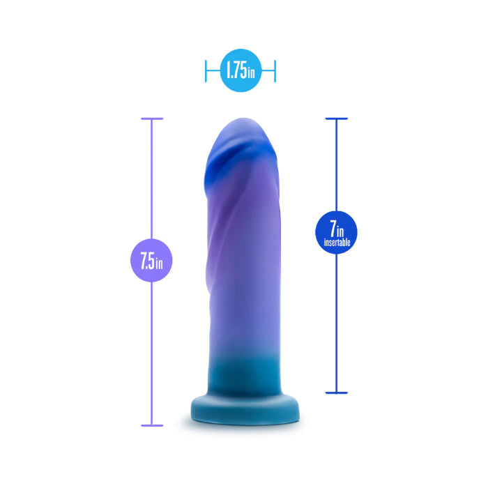 Blush Avant Midnight Rendezvous Girthy Liquid Silicone Suction Cup Harnessable Dildo