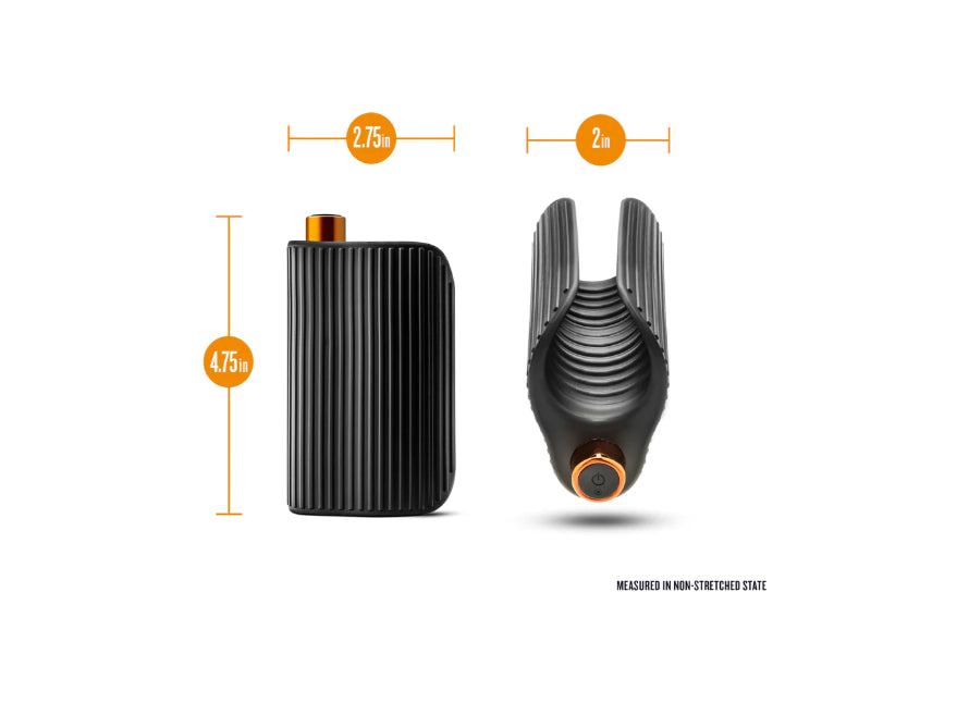 Blush M Elite Platinum Wrapt Rechargeable Vibrating Open Wing Ribbed Liquid Silicone Stroker