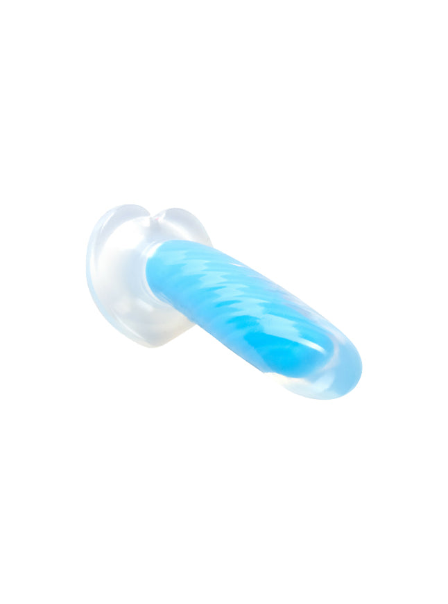 Blush Neo Elite Blue Glow-in-the-Dark Tao 7 Inch Silicone Dildo