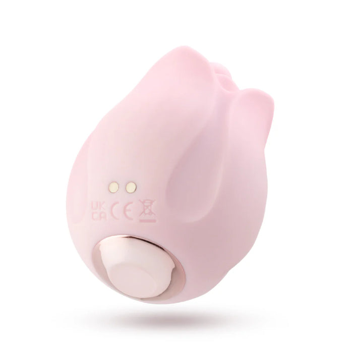 Blush Play With Me Romantic Rose Rechargeable Flicking Stimulator With Three Different Textured Attachments