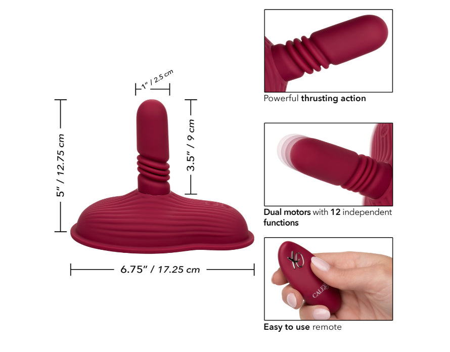 CalExotics Dual Rider Thrust And Grind Remote Control Rechargeable Silicone Thrusting And Vibrating Grinding Pad